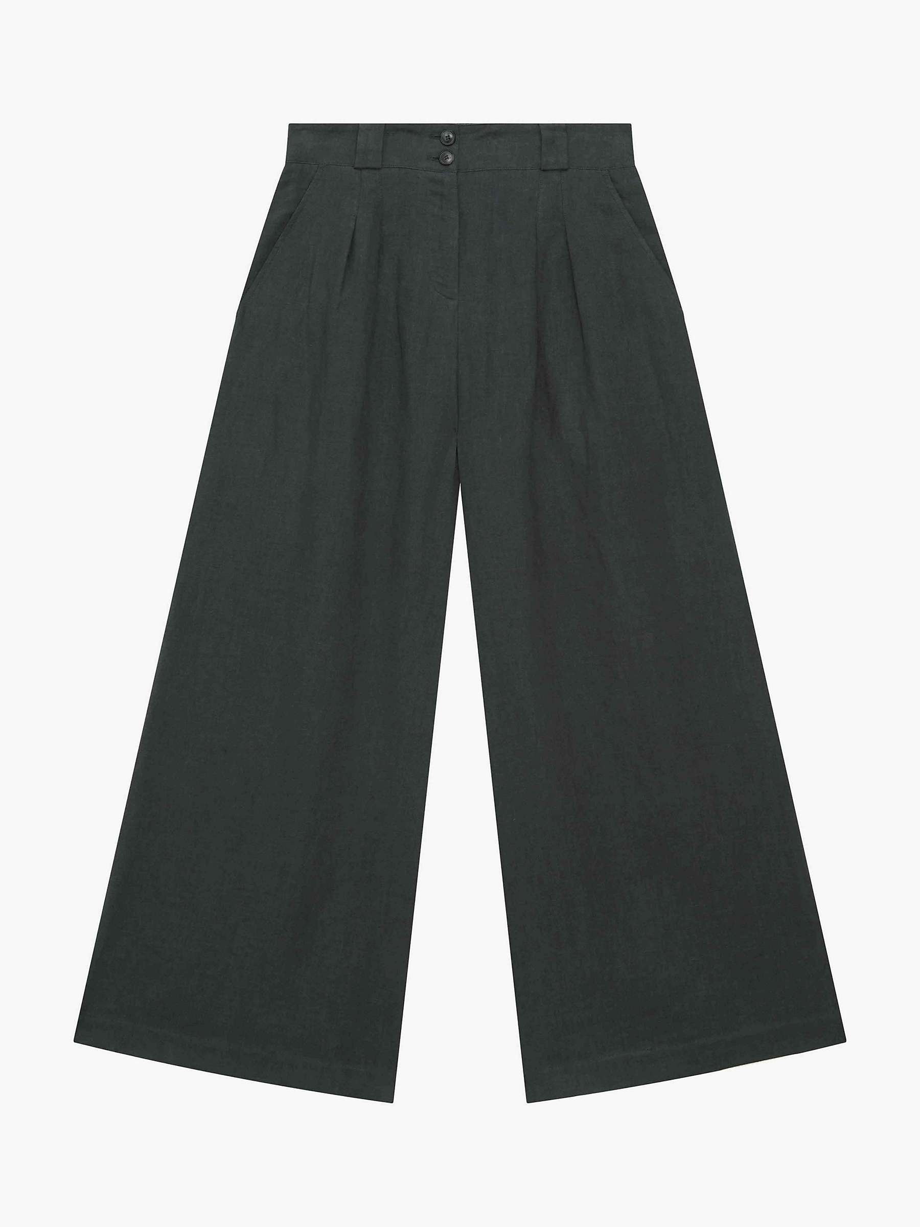 Buy Brora Wide Leg Linen Trousers, Slate Online at johnlewis.com