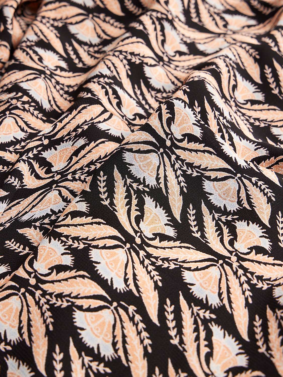 Buy Mint Velvet Abstract Leaf Print Mini Dress, Black/Multi Online at johnlewis.com