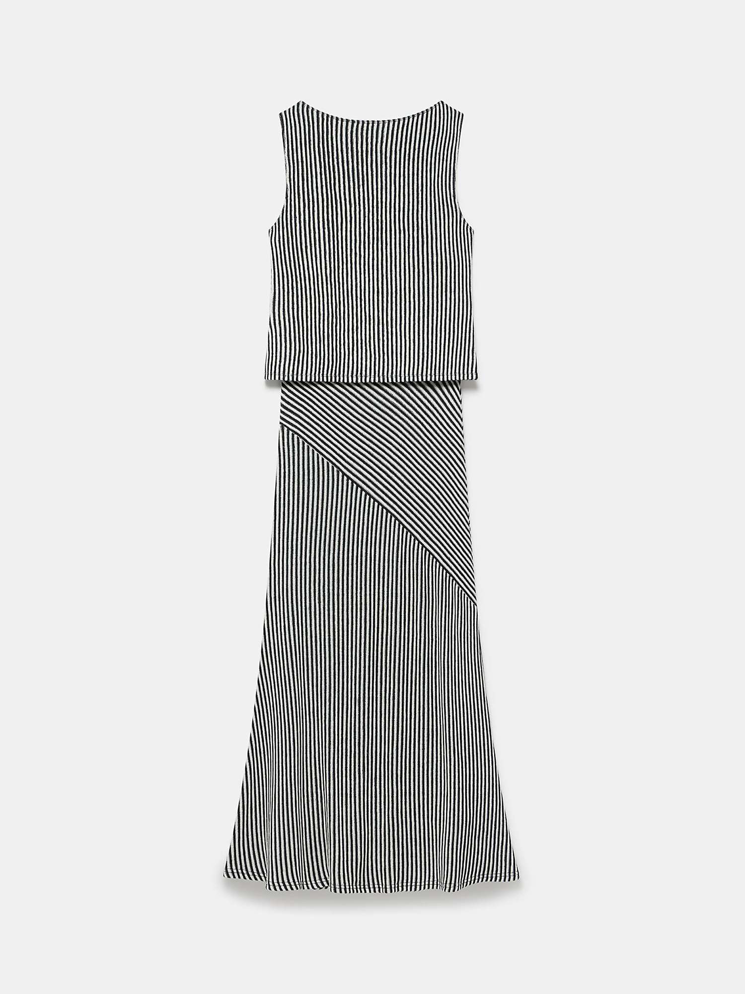 Buy Mint Velvet Striped Two Part Sleeveless Top & Maxi Skirt Set, Black/White Online at johnlewis.com