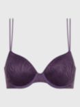 Calvin Klein Lightly Lined Demi Bra, Purple Plumeria