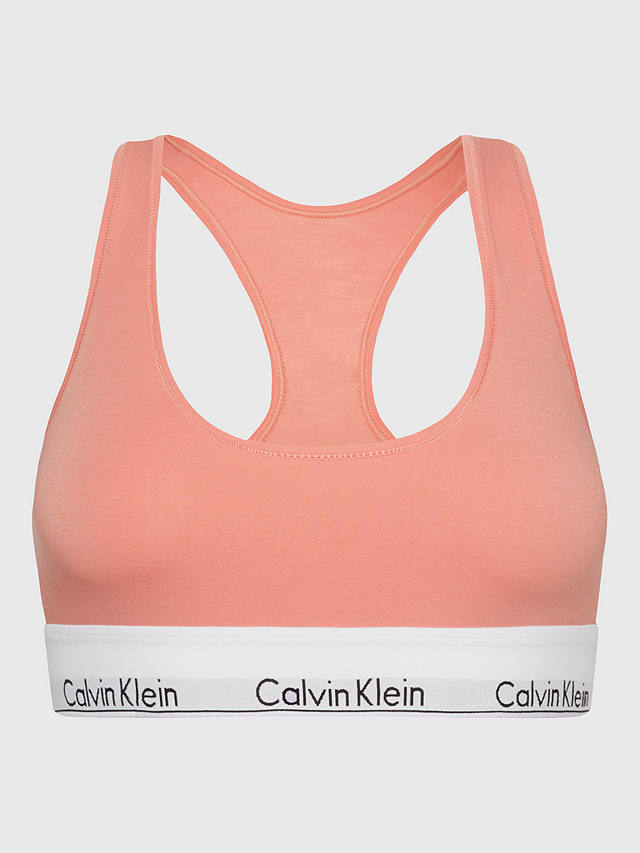 Calvin Klein Unlined Bralette, Coral Almond