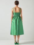 L.K.Bennett Elodie Geometric Midi Dress, Green/Multi