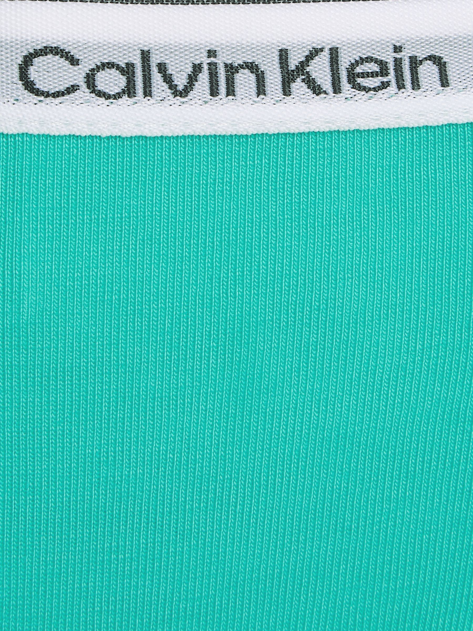 Calvin Klein Cotton Stretch Logo Waist Bikini Bottoms, Pack of 5, Green/Multi, L