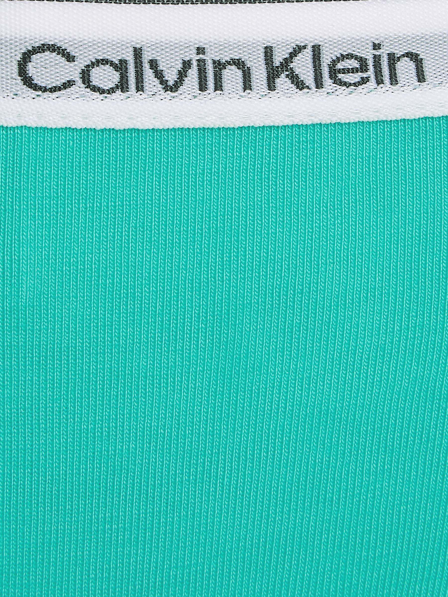 Buy Calvin Klein Cotton Stretch Logo Waist Bikini Bottoms, Pack of 5, Green/Multi Online at johnlewis.com