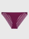 Calvin Klein Lace Back Bikini Knickers, Purple Potion