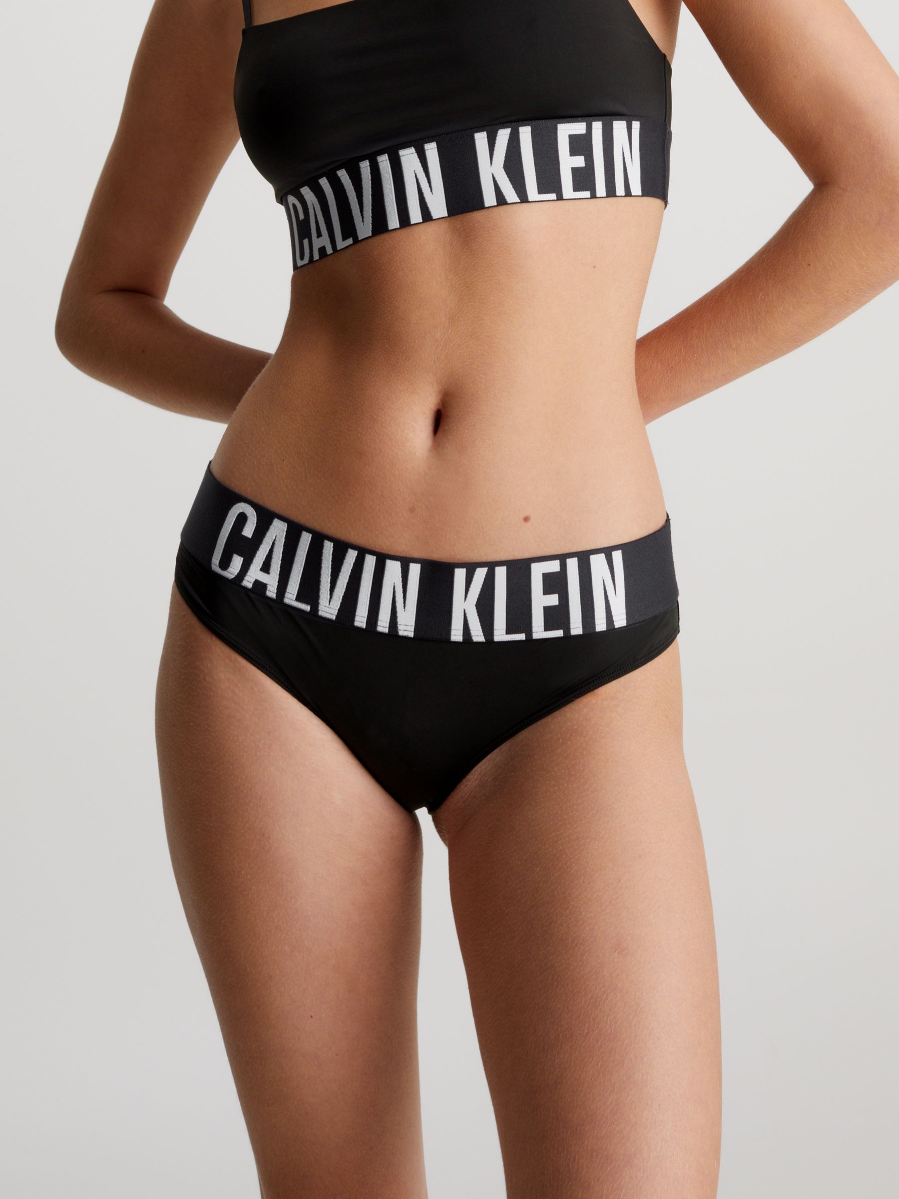 Calvin Klein Bold Logo Bikini Knickers, Black, L