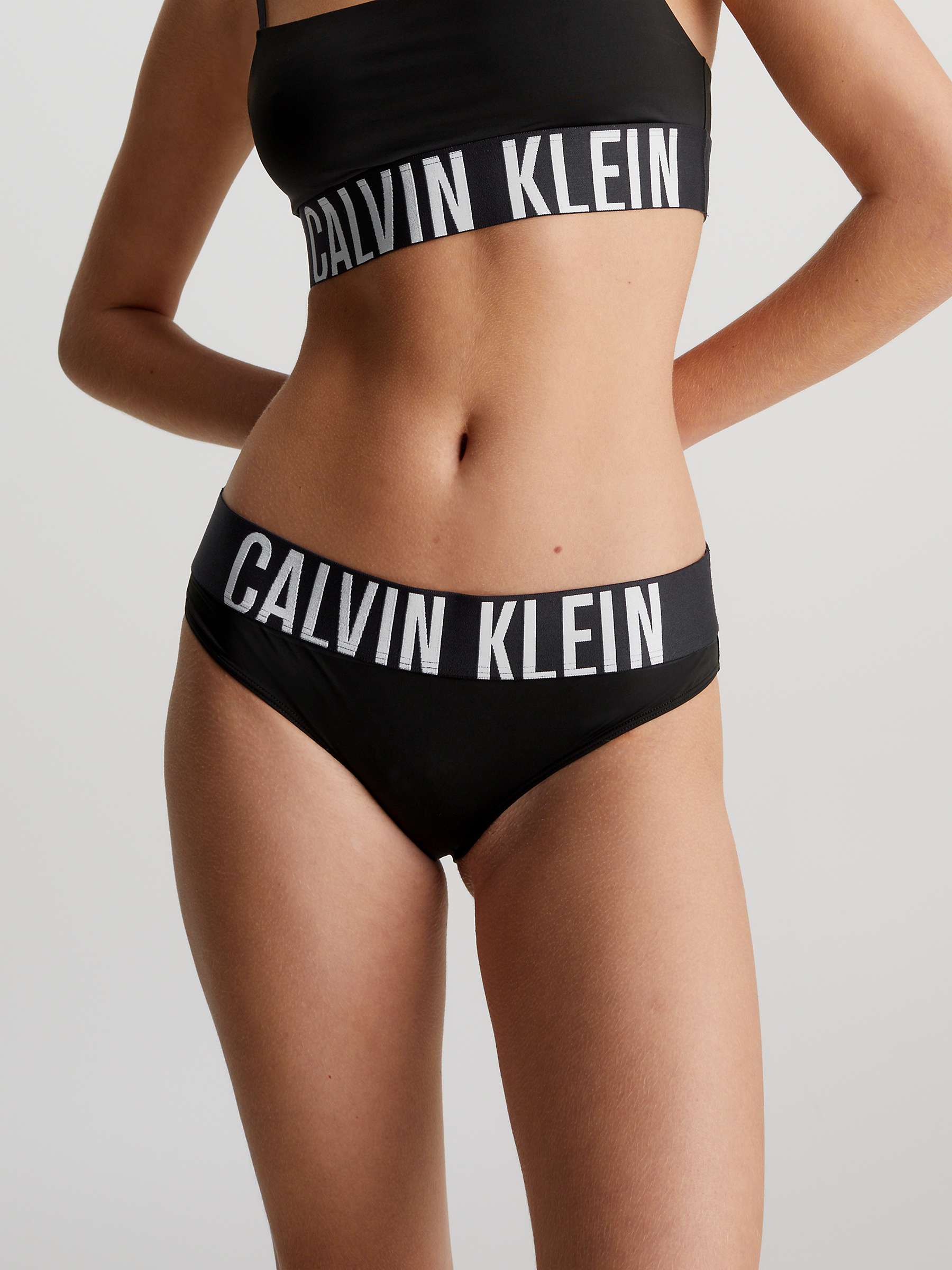 Buy Calvin Klein Bold Logo Bikini Knickers, Black Online at johnlewis.com