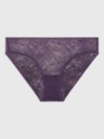 Calvin Klein Sheer Lace Bikini Brief, Purple Plumeria