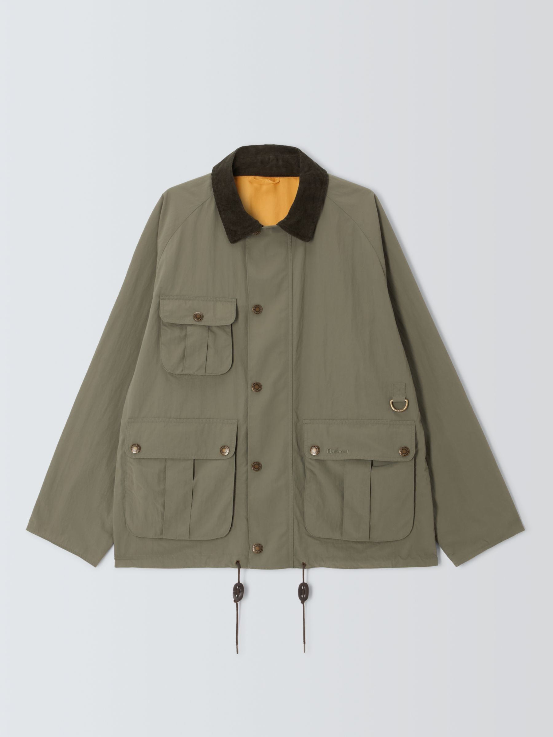 Barbour Tomorrow's Archive Reid Reversible Casual Jacket, Olive/Honey Gold, S