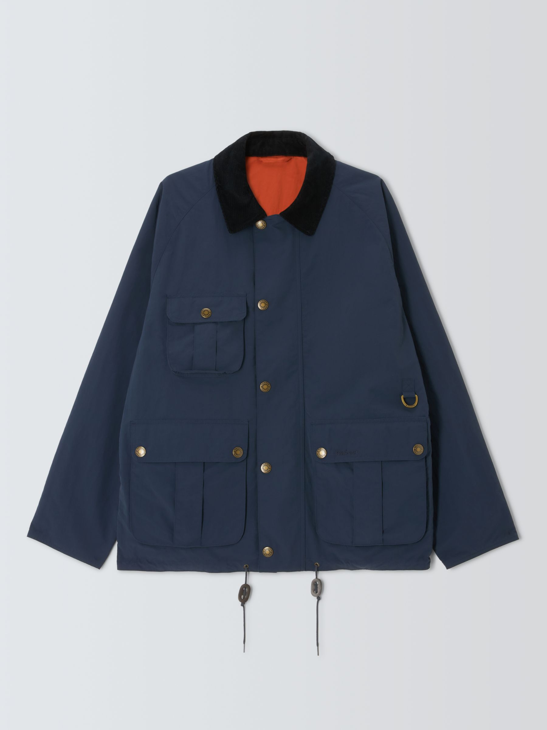 Barbour Tomorrow's Archive Reid Reversible Casual Jacket, Navy/Burnt Orange, S
