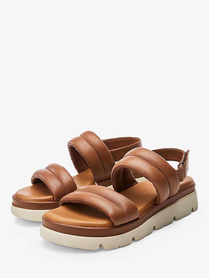 Buy Moda in Pelle Squash Leather Sandals, Tan Online at johnlewis.com