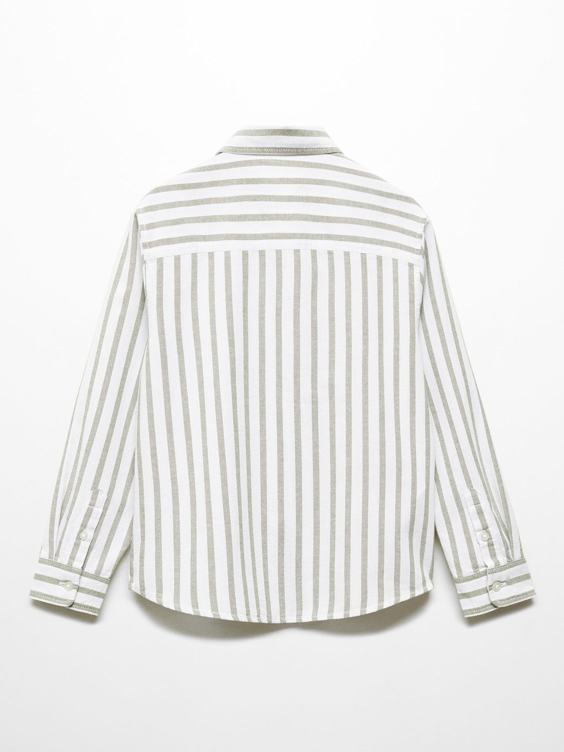 Buy Mango Kids' Edu Slim Fit Stripe Shirt, Beige Khaki Online at johnlewis.com