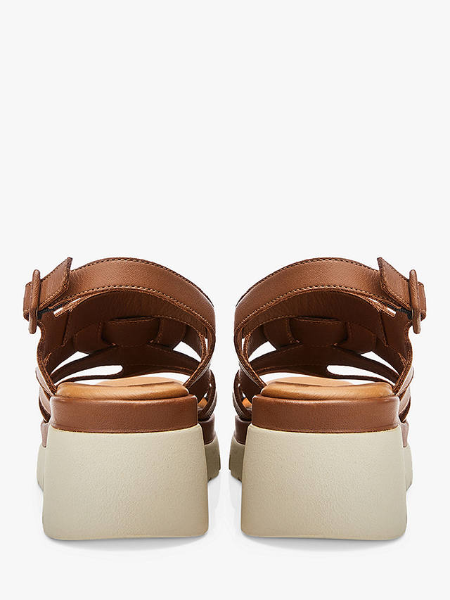 Moda in Pelle Strake Leather Sandals, Tan