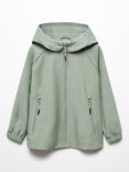 Mango Kids' Ciro Hooded Jacket, Green