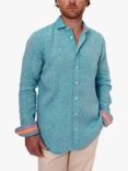 KOY Nyota Linen Shirt, Turquoise