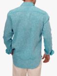 KOY Nyota Linen Shirt, Turquoise