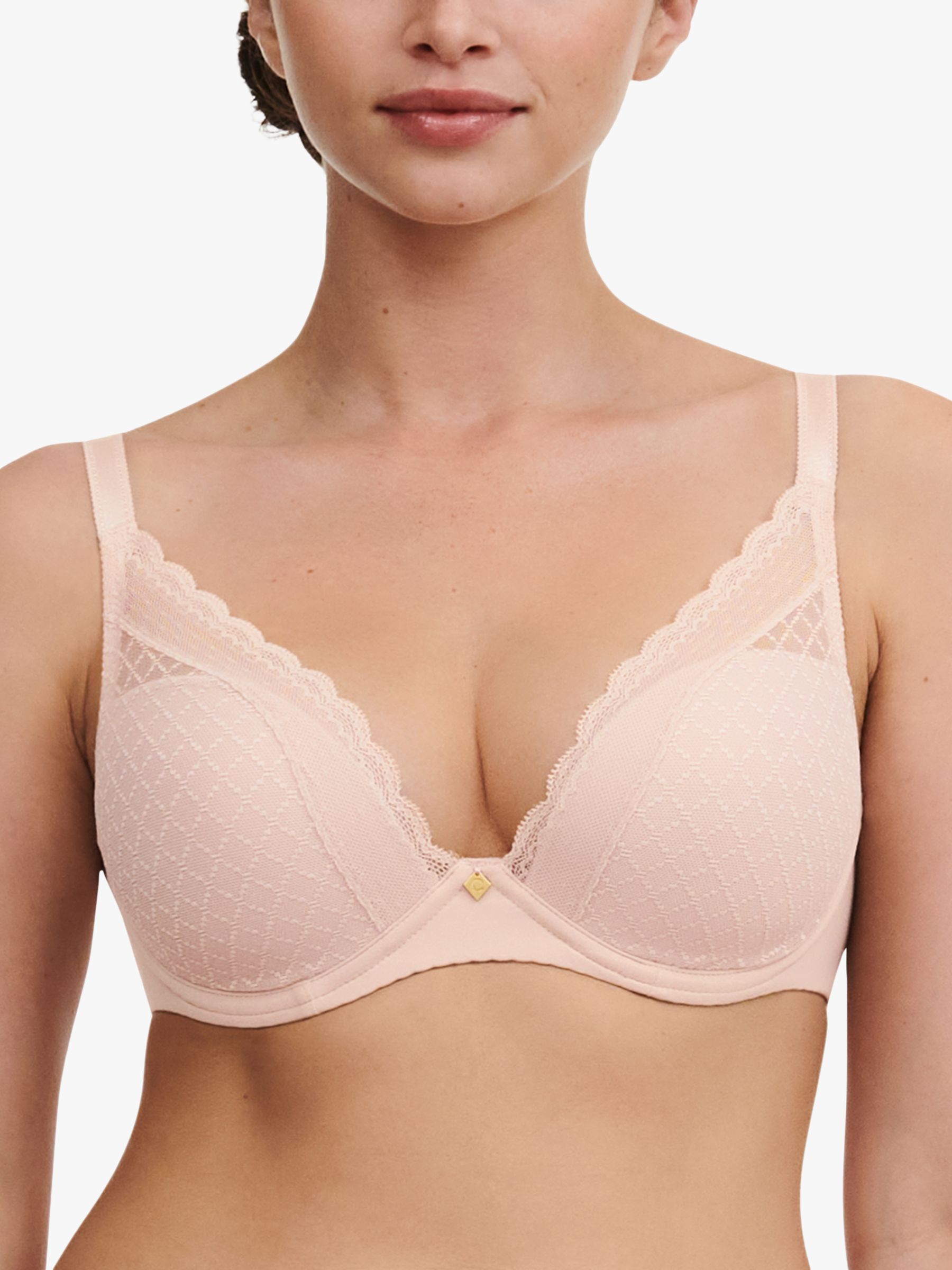 Chantelle Day To Night Plunge Spacer Bra, Golden Beige at John Lewis &  Partners