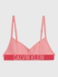 Calvin Klein Kids' Slogan Bra, Pink Coral