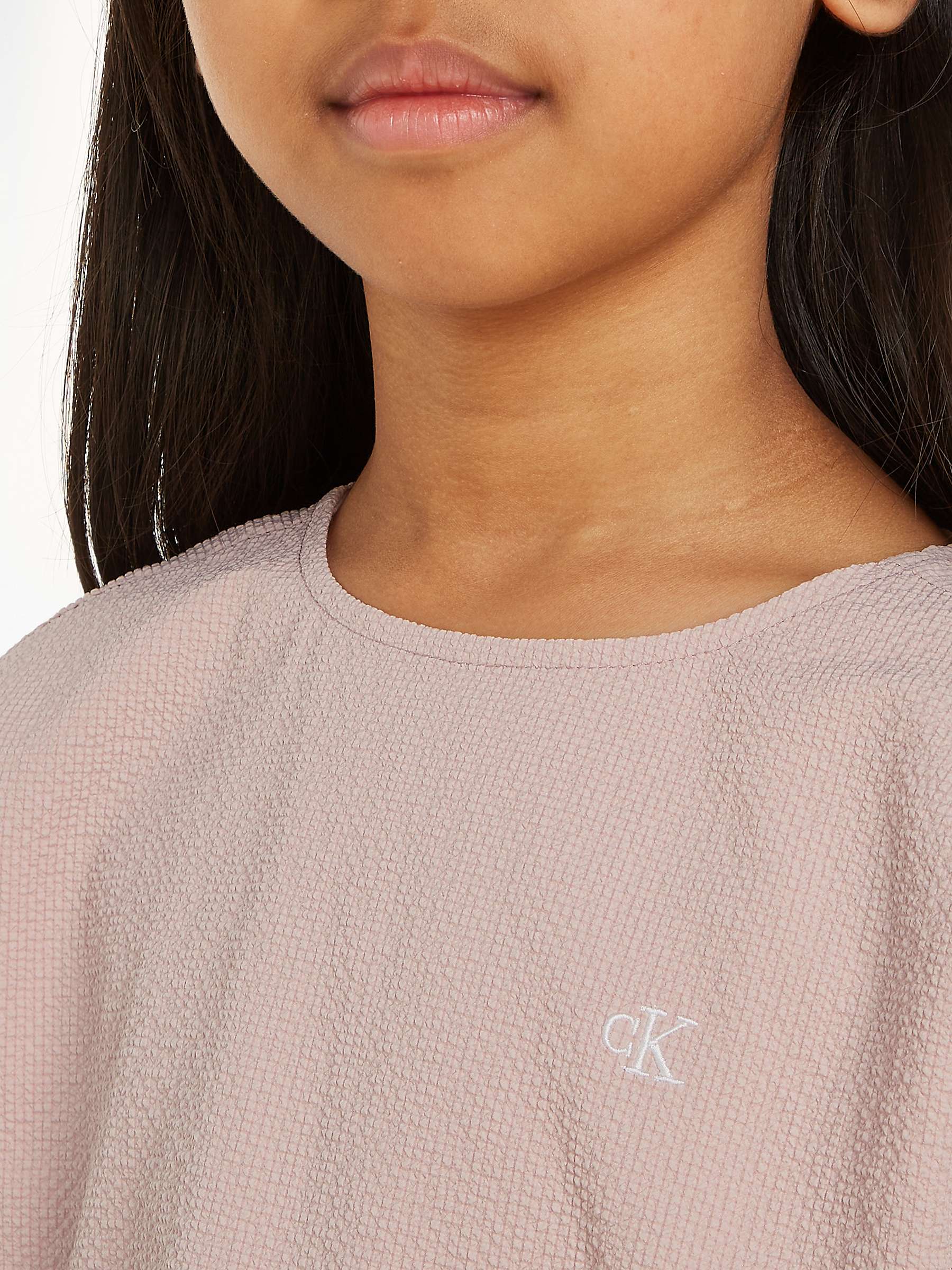 Buy Calvin Klein Kids' Short Sleeve T-Shirt, Sepia Rose Online at johnlewis.com