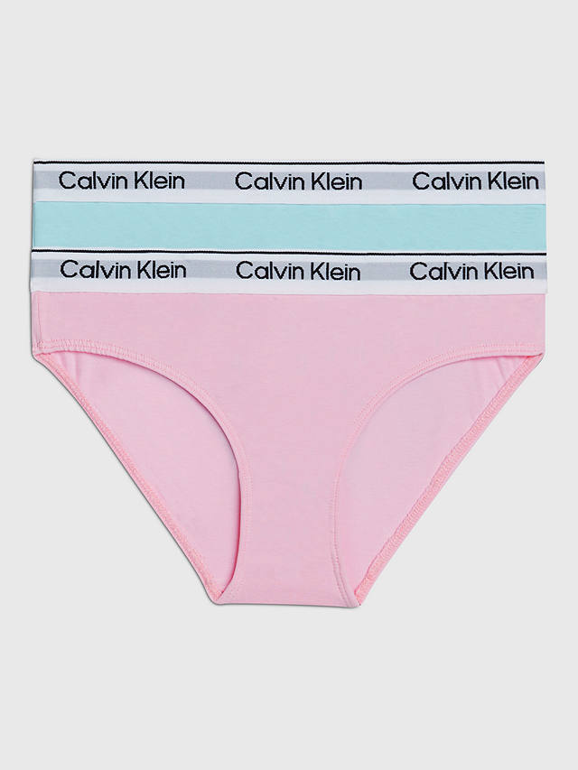 Calvin Klein Kids' Bikini Briefs, Pack of 2, Pink/Multi