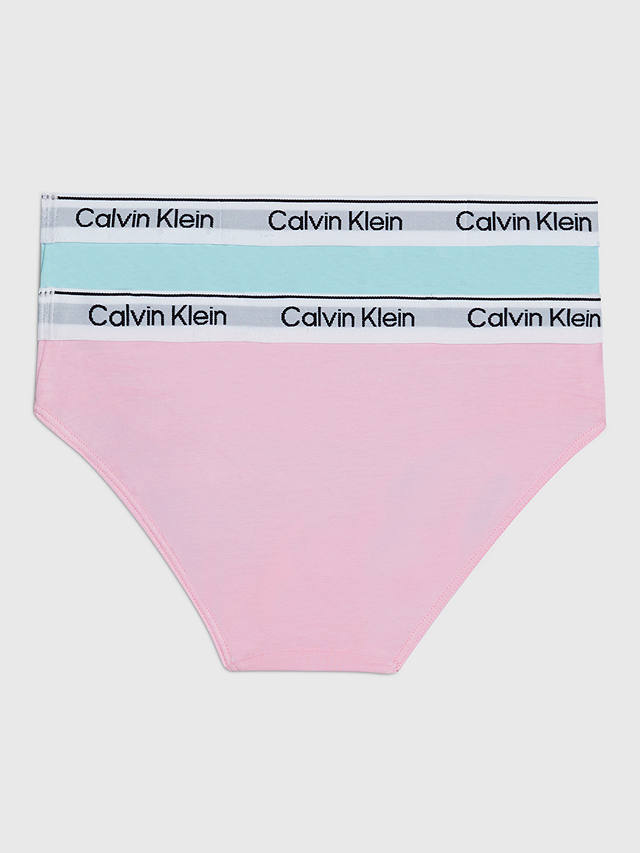 Calvin Klein Kids' Bikini Briefs, Pack of 2, Pink/Multi