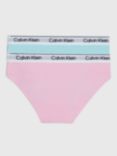 Calvin Klein Kids' Bikini Briefs, Pack of 2, Pink/Multi