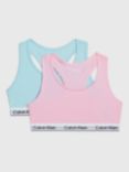 Calvin Klein Kids' Bralette, Pack of 2, Pink/Blue