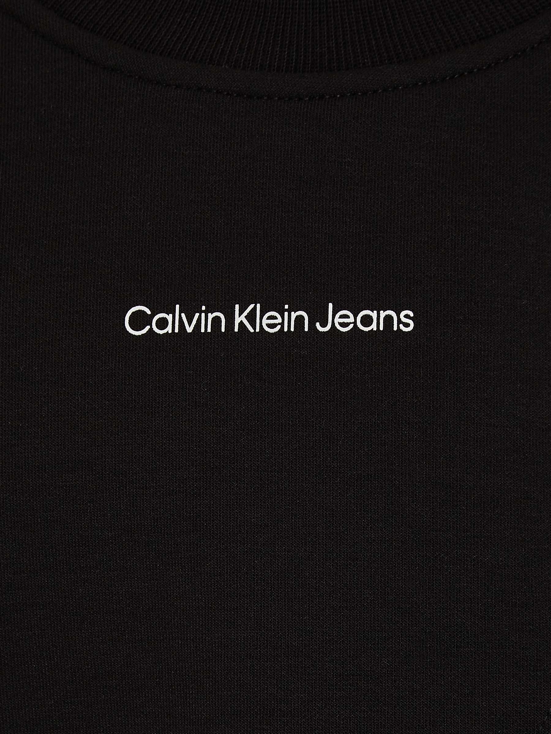 Buy Calvin Klein Kids' CK Boxy Cross Over Sweatshirt, Ck Black Online at johnlewis.com