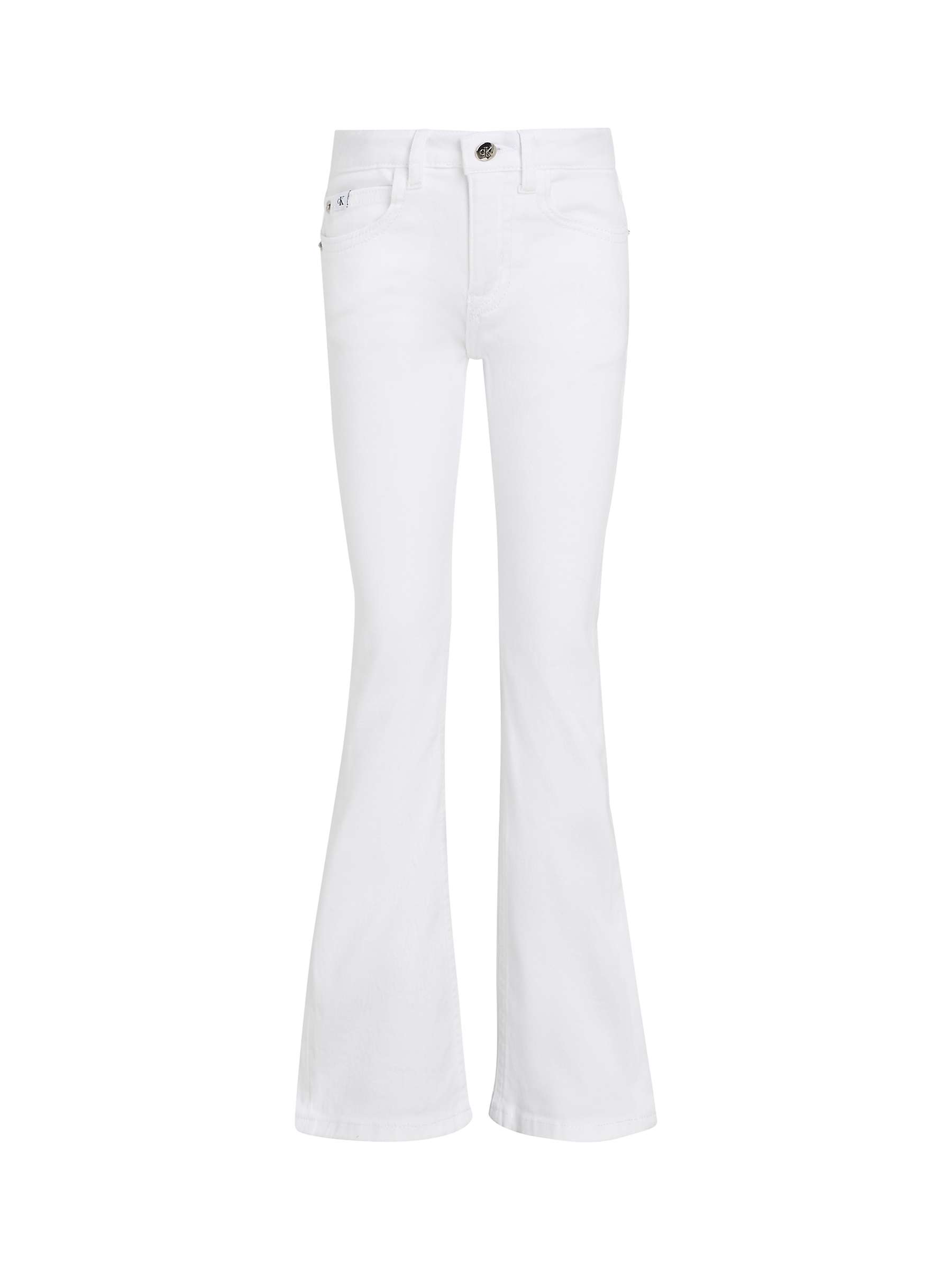 Buy Calvin Klein Kids' Flare Jeans, White Denim Online at johnlewis.com