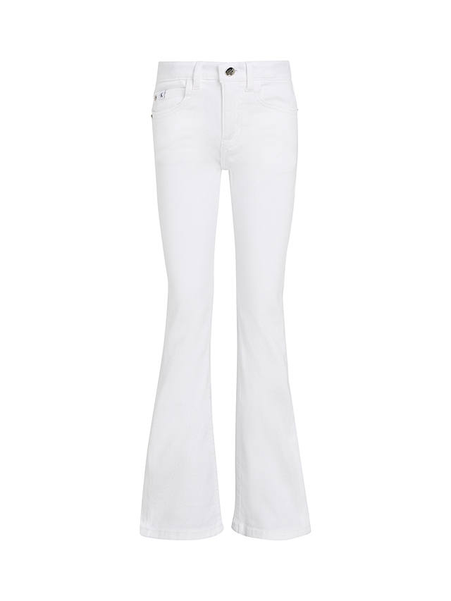 Calvin Klein Kids' Flare Jeans, White Denim