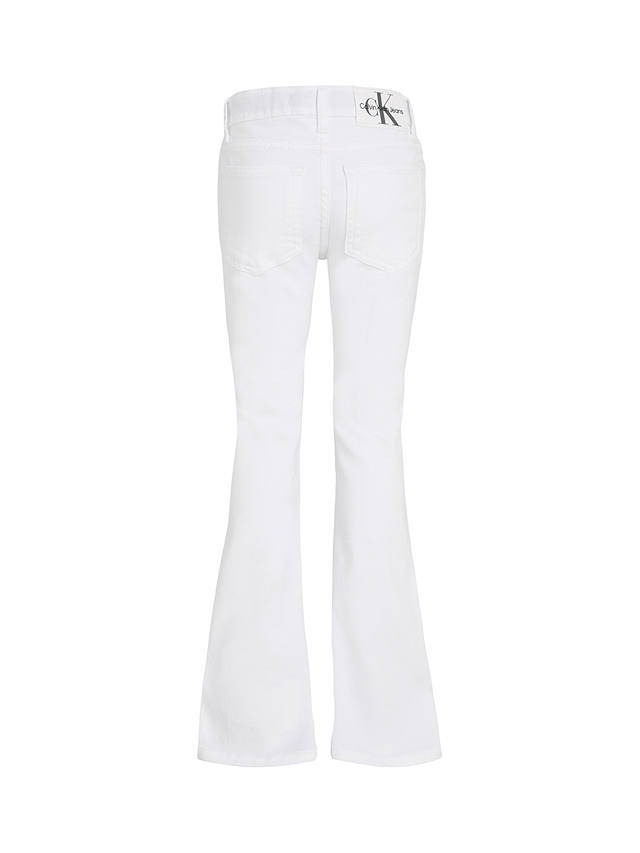 Calvin Klein Kids' Flare Jeans, White Denim