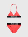 Calvin Klein Kids' Triangle Bikini Set, Signal Red