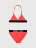 Calvin Klein Kids' Triangle Bikini Set, Signal Red