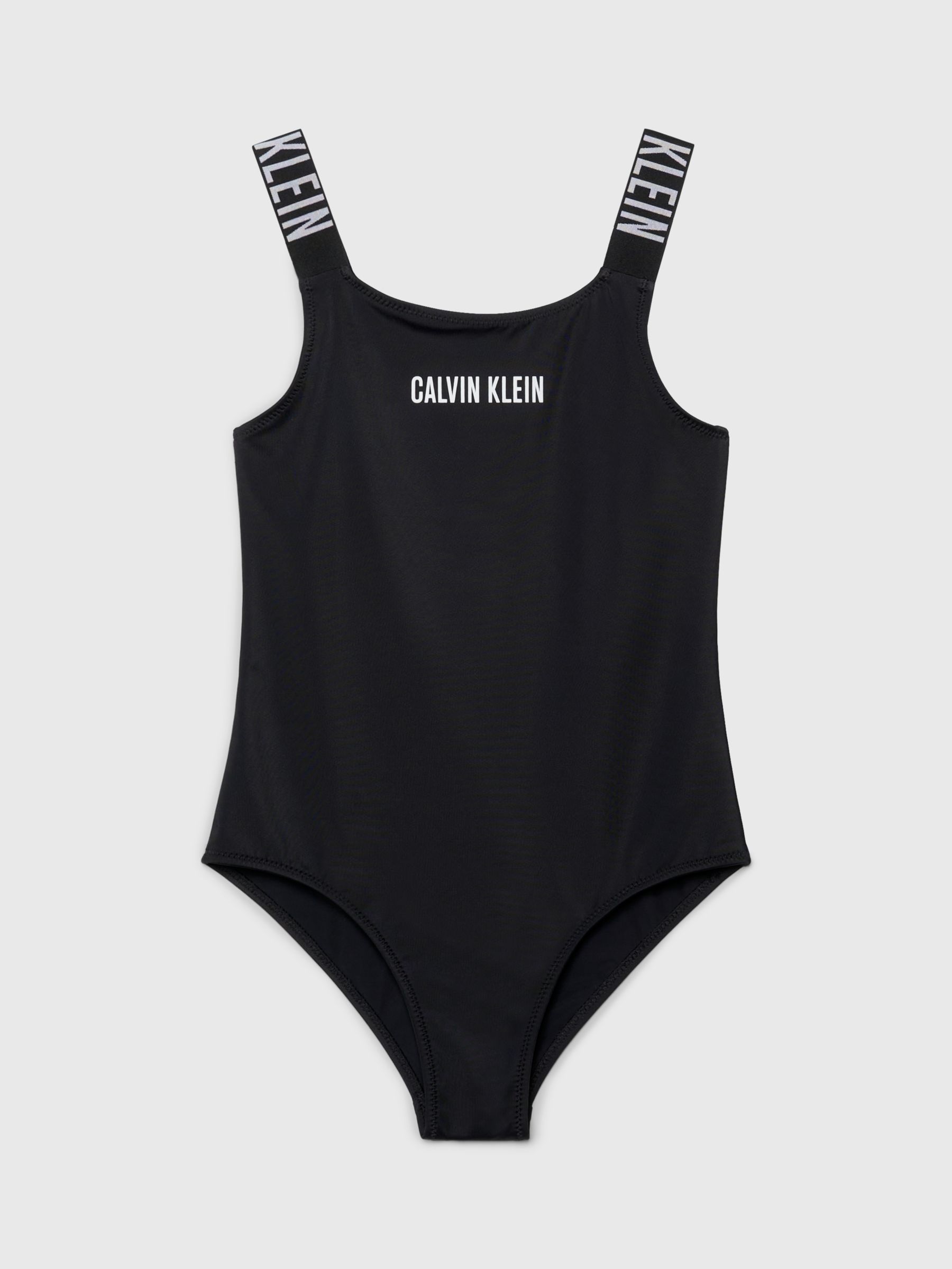 Calvin Klein Micro Belt Cut Out One Piece Swimsuit in Black