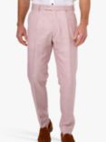 KOY Linen Blend Suit Trousers, Light Pink