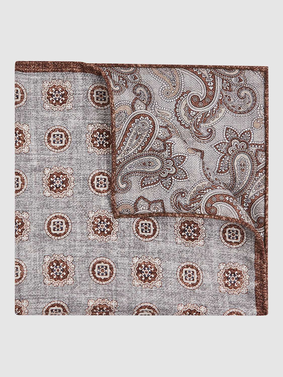 Buy Reiss Tindari Medallion Print Reversible Silk Handkerchief Online at johnlewis.com