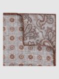 Reiss Tindari Medallion Print Reversible Silk Handkerchief