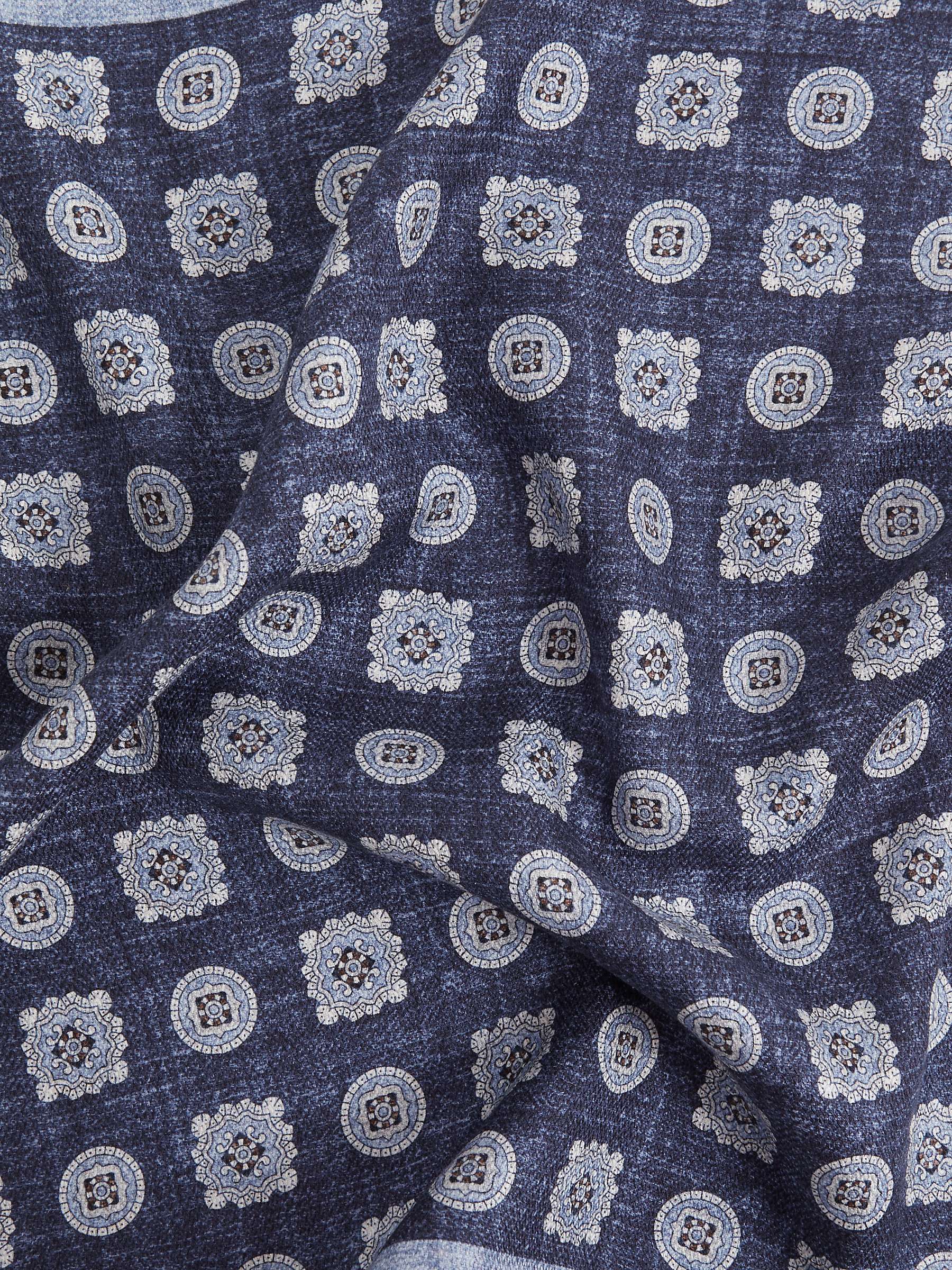 Buy Reiss Tindari Medallion Print Reversible Silk Handkerchief Online at johnlewis.com