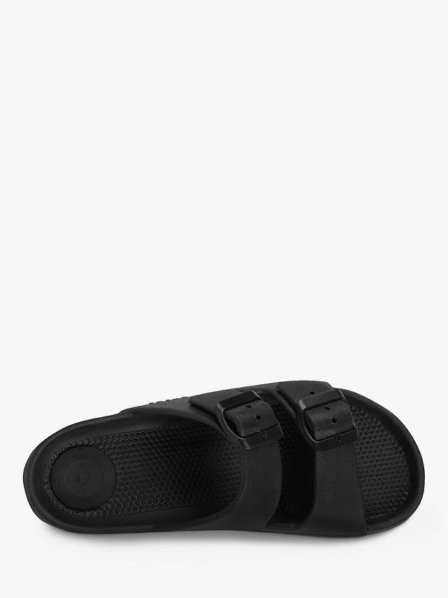 totes SOLBOUNCE Adjustable Buckle Slide Sandals, Black