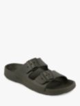 totes SOLBOUNCE Adjustable Buckle Slide Sandals, Khaki