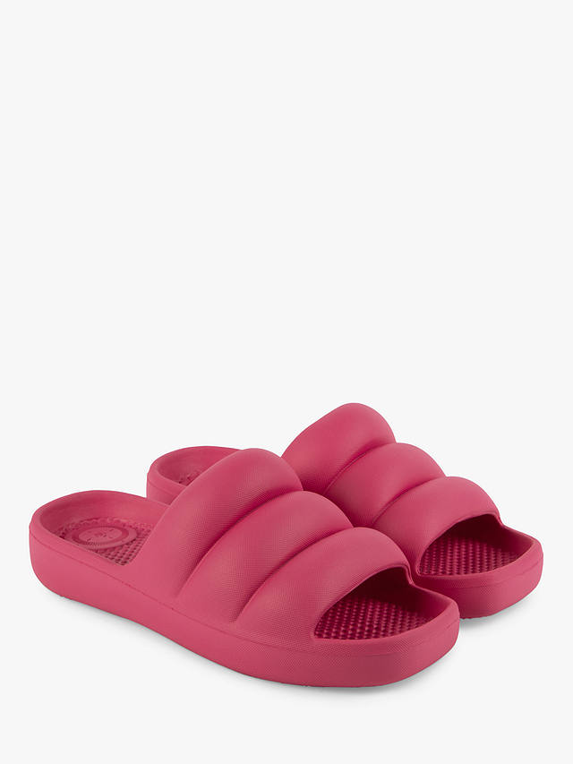 totes Puffy Slider Sandals, Azalea Pink