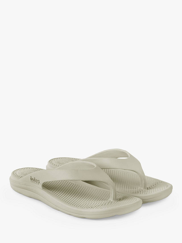 totes SOLBOUNCE Toe Post Sandals, Stone