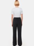 Whistles Crepe Side Stripe Trousers, Black/Multi