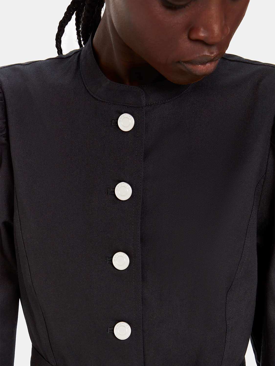 Buy Whistles Petite Andrea Long Sleeve Jumpsuit, Black Online at johnlewis.com