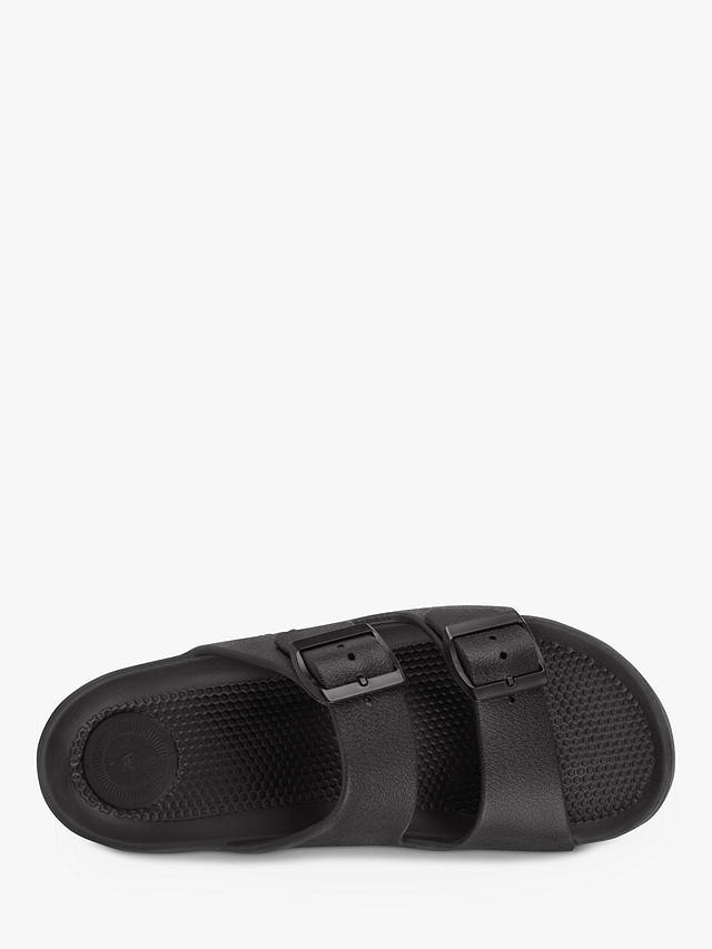 totes SOLBOUNCE Adjustable Slider Sandals, Black