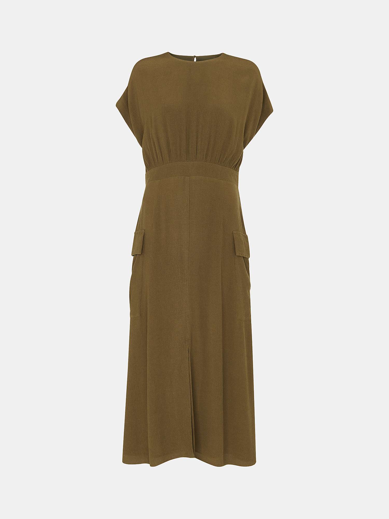 Buy Whistles Cargo Pocket Midi Dress, Khaki Online at johnlewis.com
