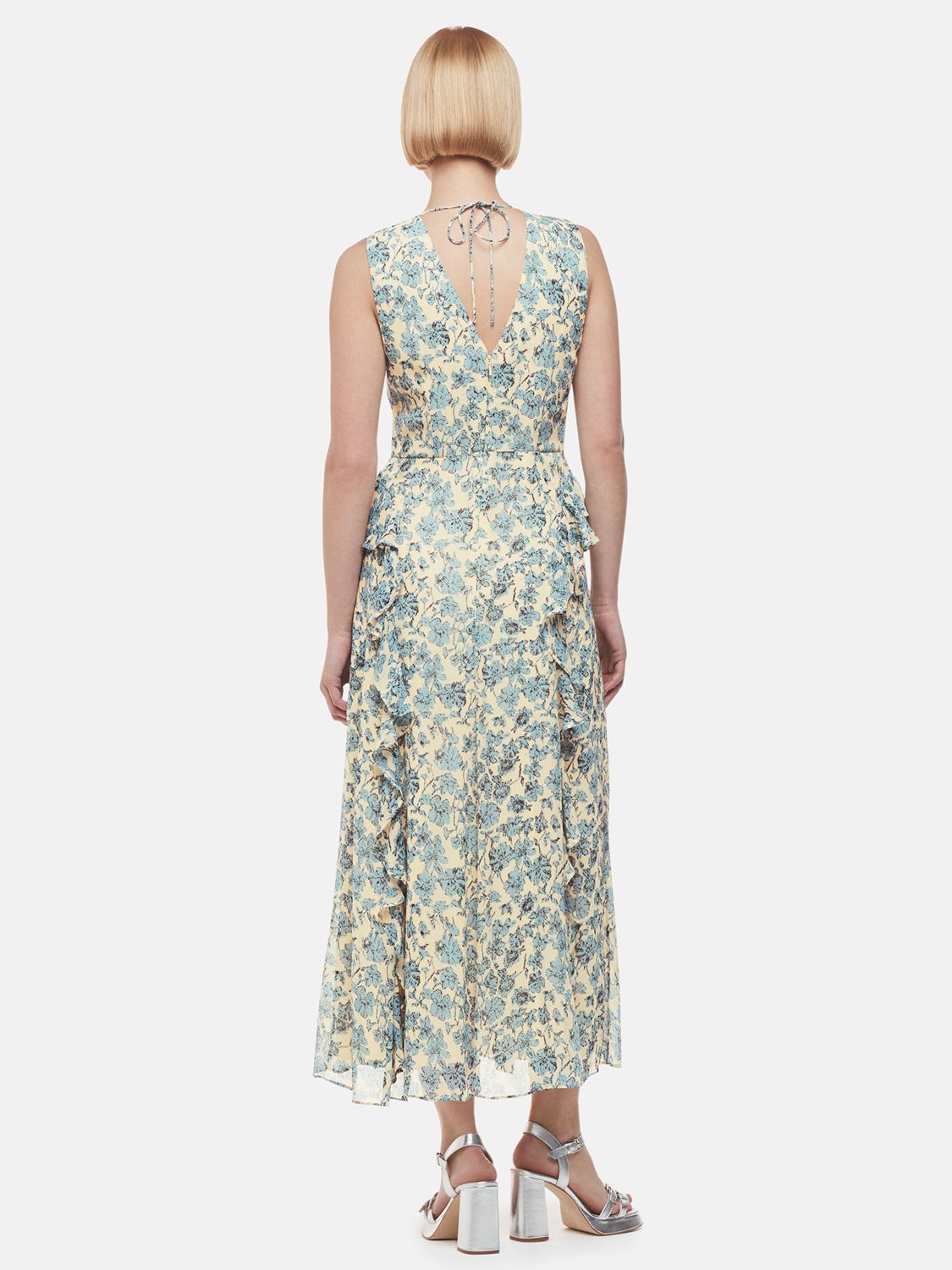 Buy Whistles Shaded Floral Nellie Maxi Dress, Blue/Multi Online at johnlewis.com