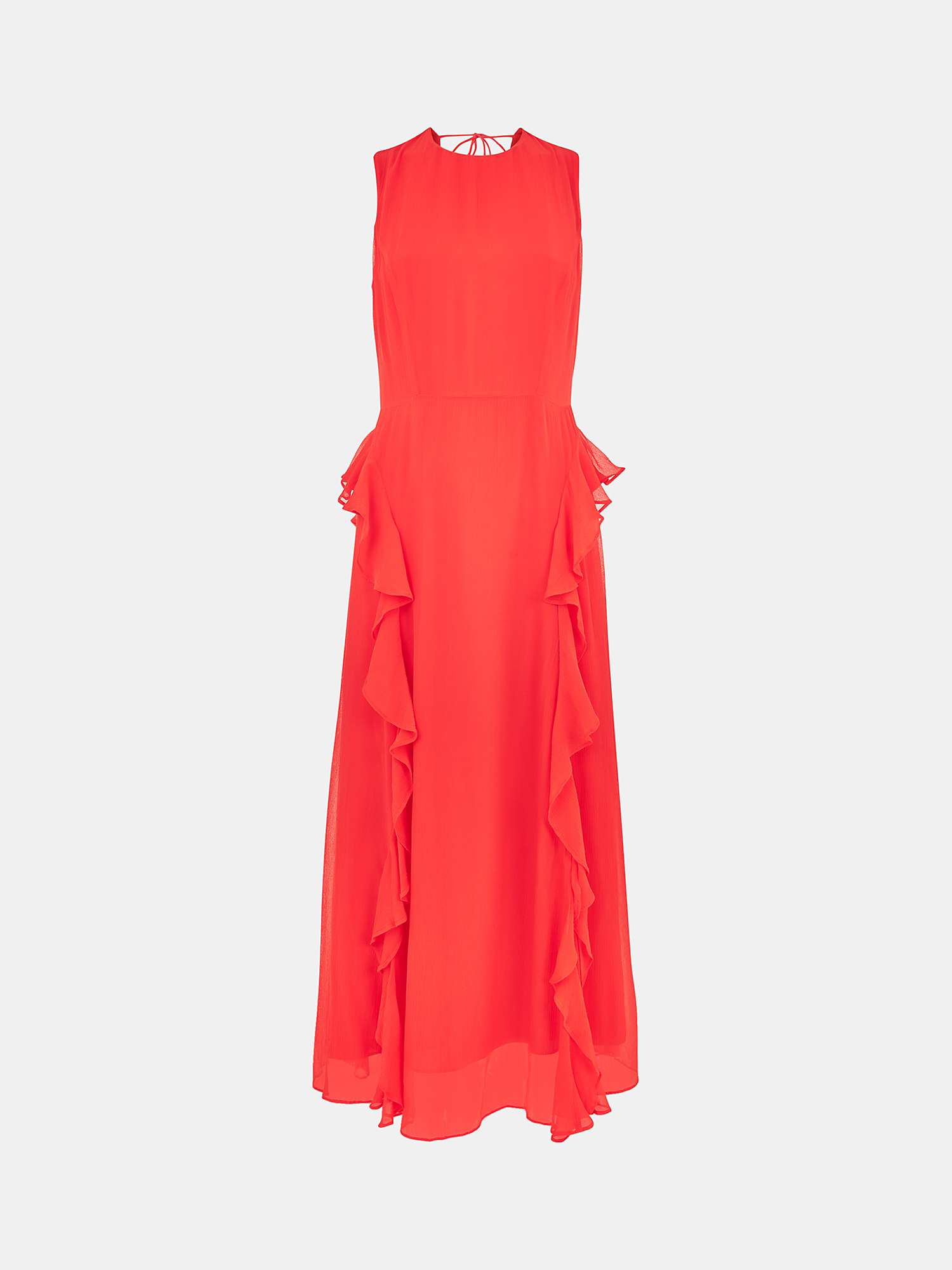 Buy Whistles Nellie Frill Detail Midi Dress, Red Online at johnlewis.com