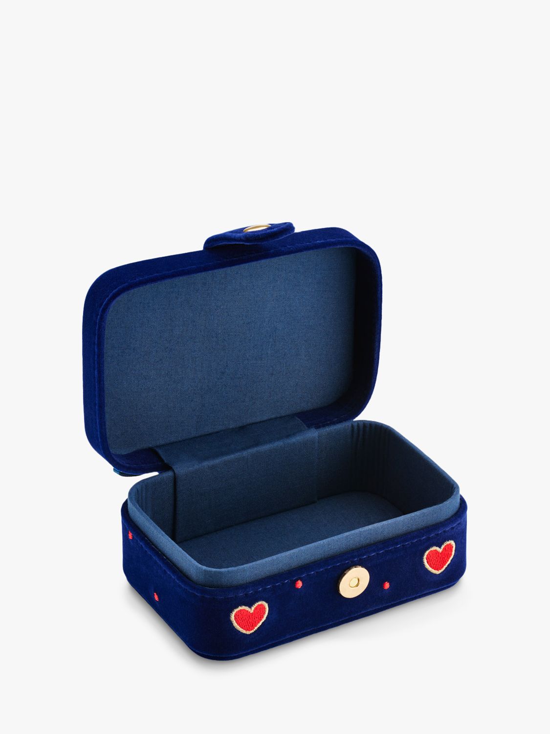 Buy Stych Kids' Initial Fringe Embroidered Jewellery Box, Blue Online at johnlewis.com