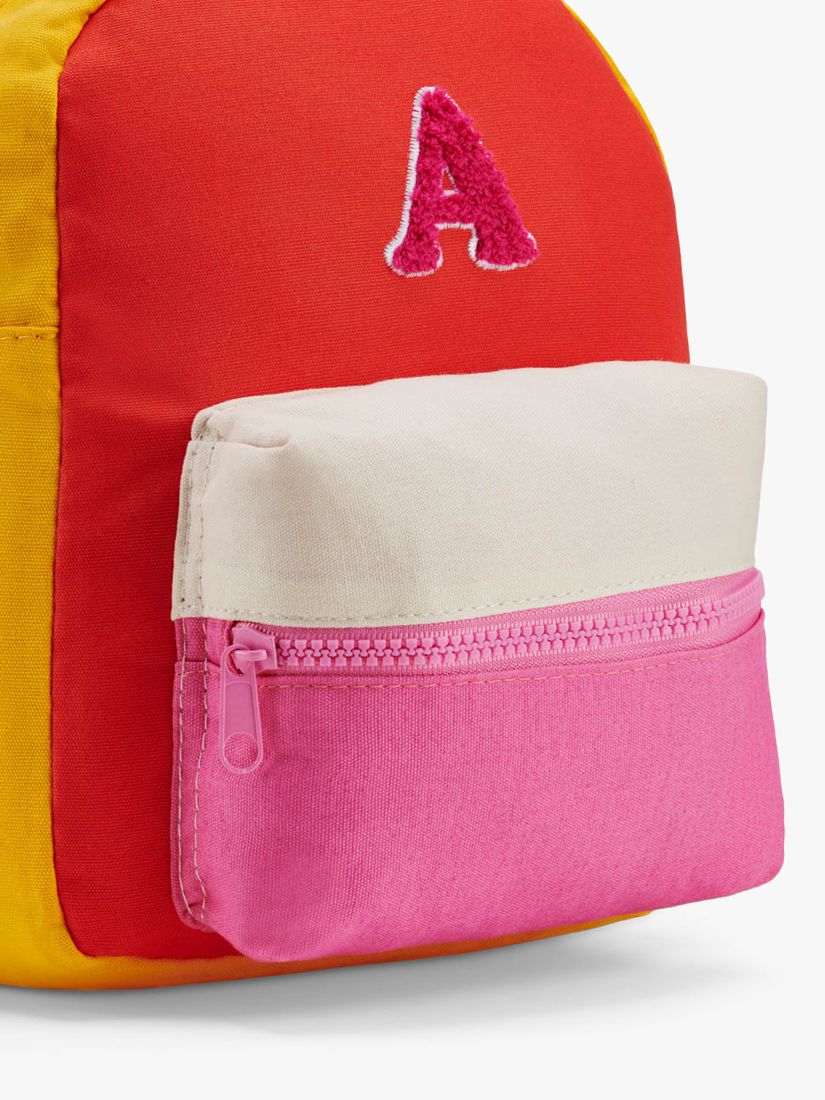 Buy Small Stuff Kids' Initial Colour Block Backpack, Multi Online at johnlewis.com